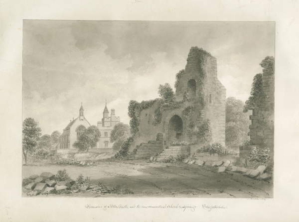 Detail of Alton Castle and 'New Conventual School' by John Buckler