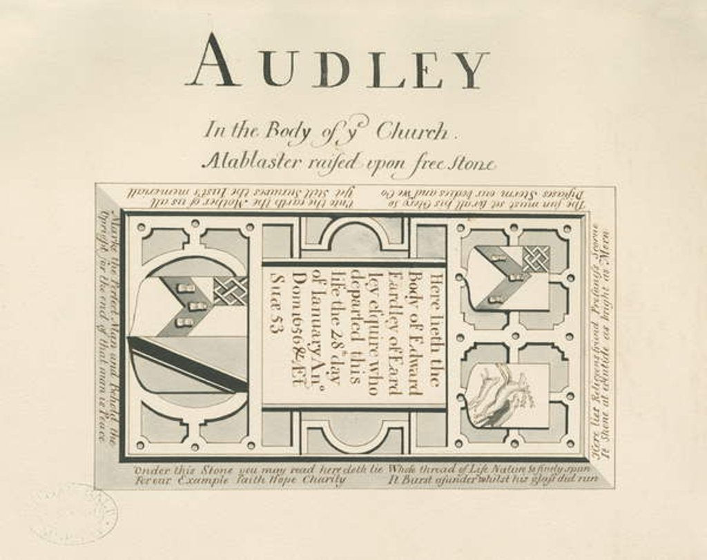 Detail of Audley Monuments - 'Edward Eardley' by John Robert Fernyhough