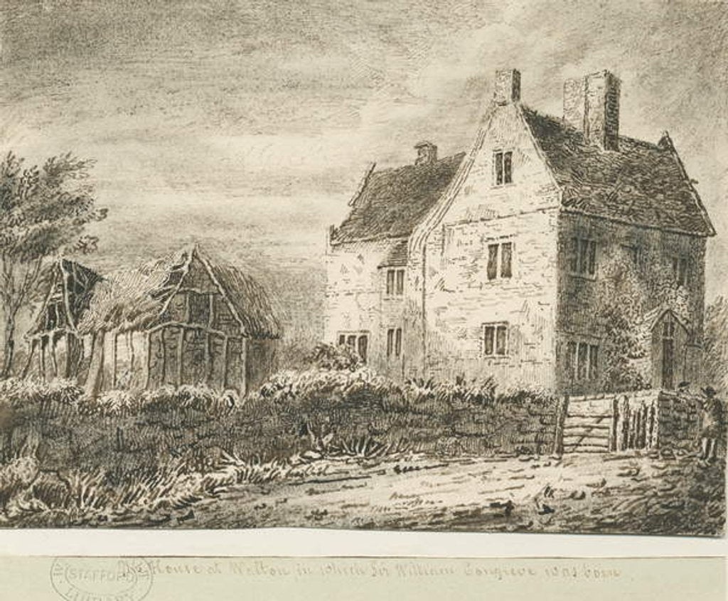 Detail of Baswich Village - house of Sir William Congreve by School English