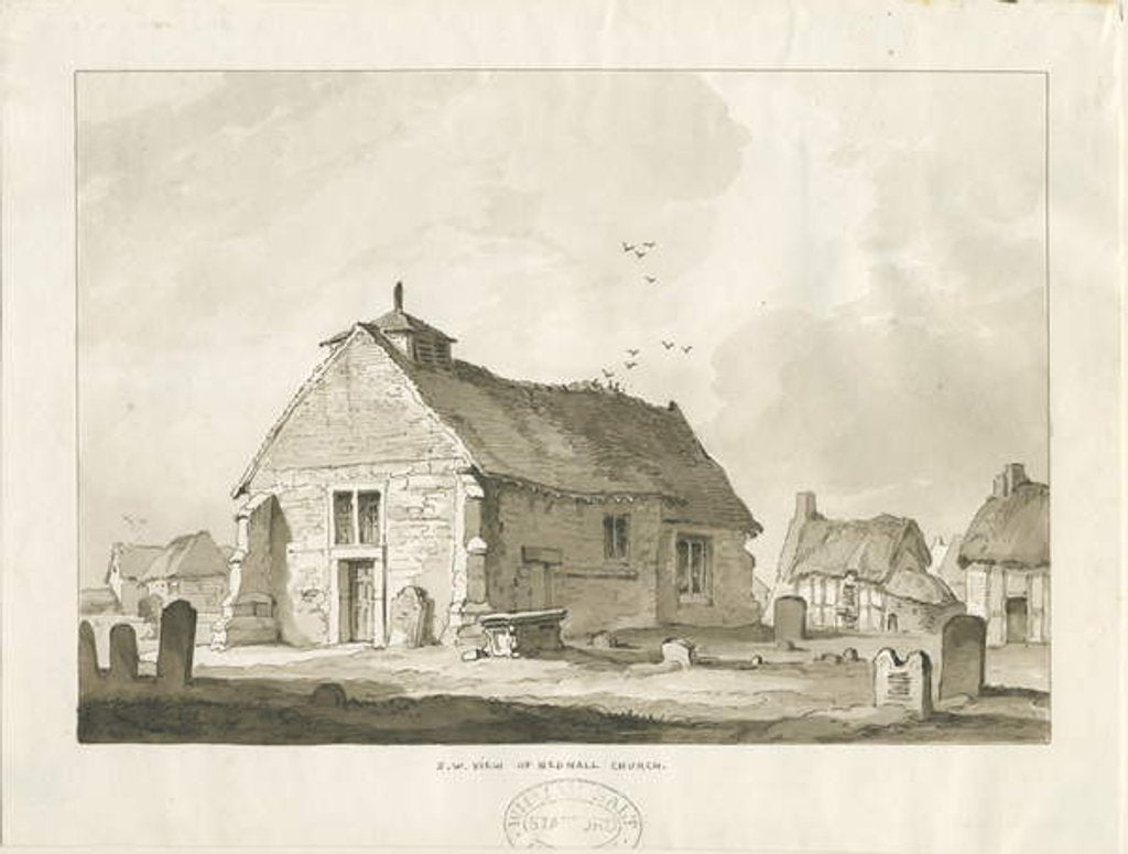 Detail of Bednall Church by Thomas Peploe Wood