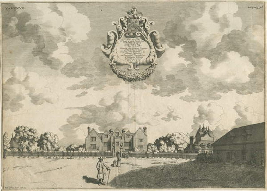 Detail of Bentley Hall: copper-plate engraving, nd [1653 - 1686] by Michael Burghers