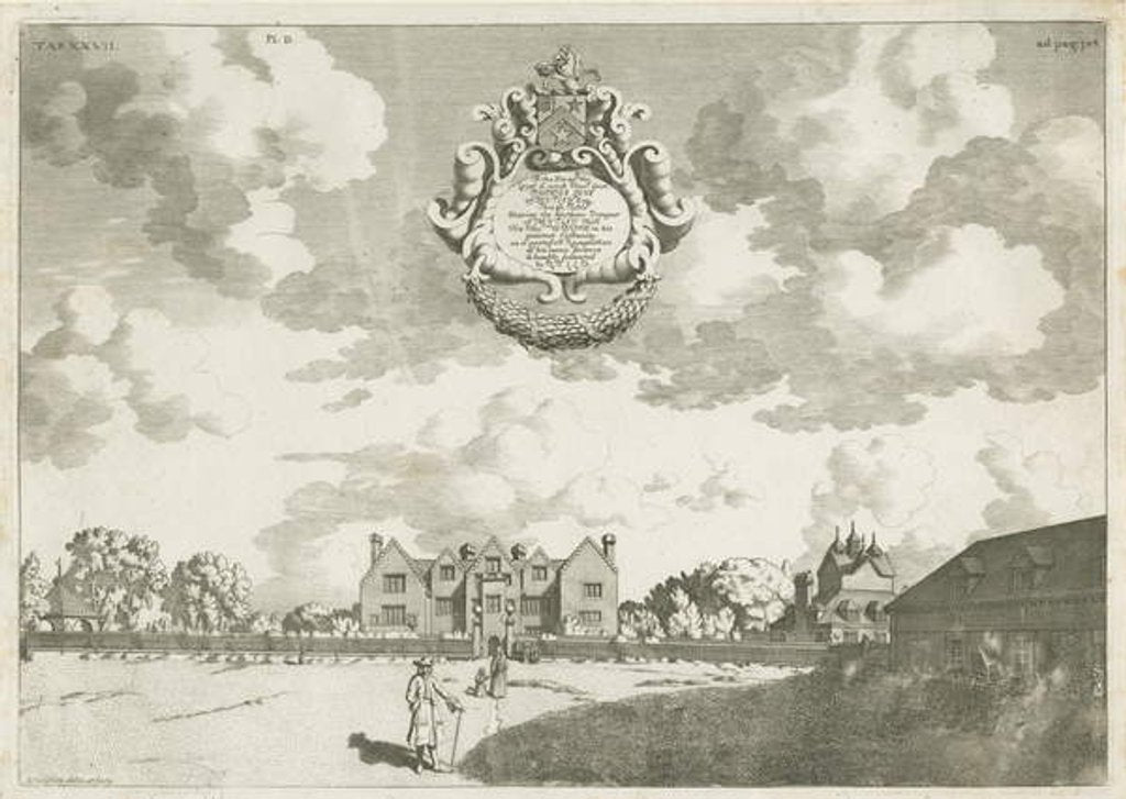 Detail of Bentley Hall by Michael Burghers