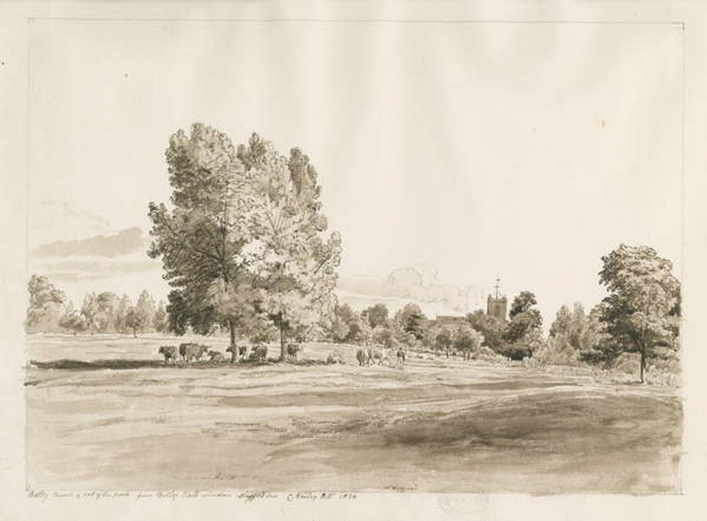 Detail of Betley Church by Cornelius Varley