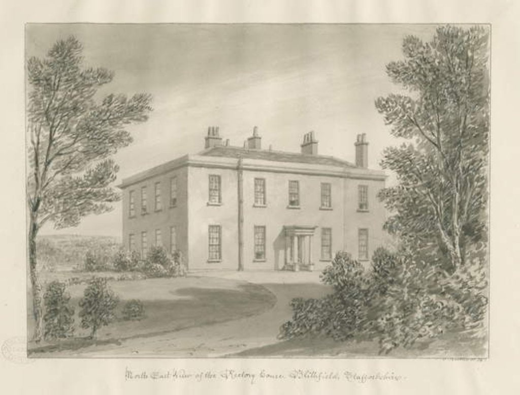 Detail of Blithfield - Rectory: sepia drawing, 1824 by John Buckler