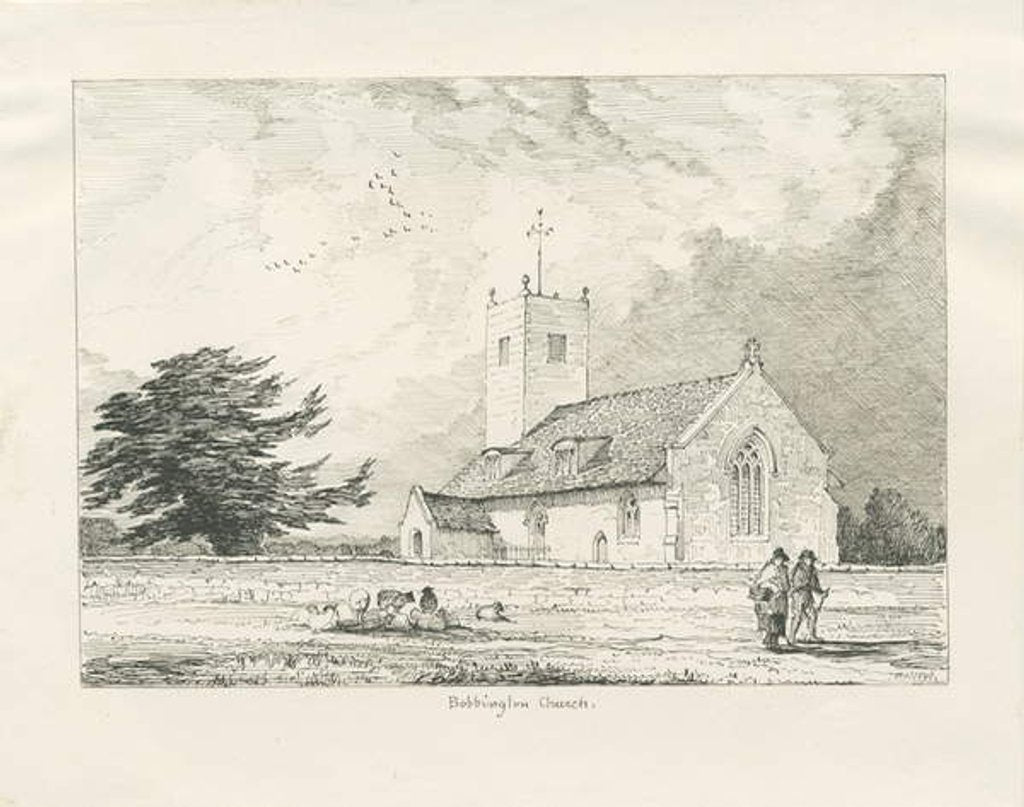 Detail of Bobbington Church by Thomas Peploe Wood