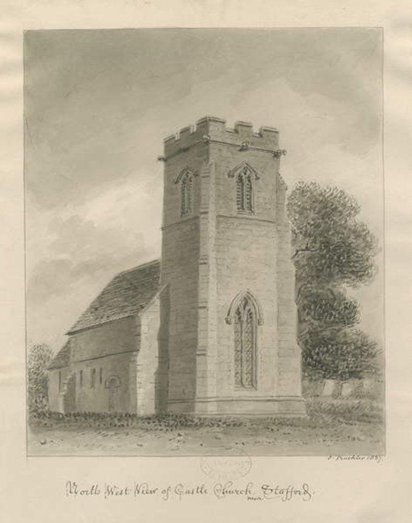 Detail of Castle Church - Church by John Buckler