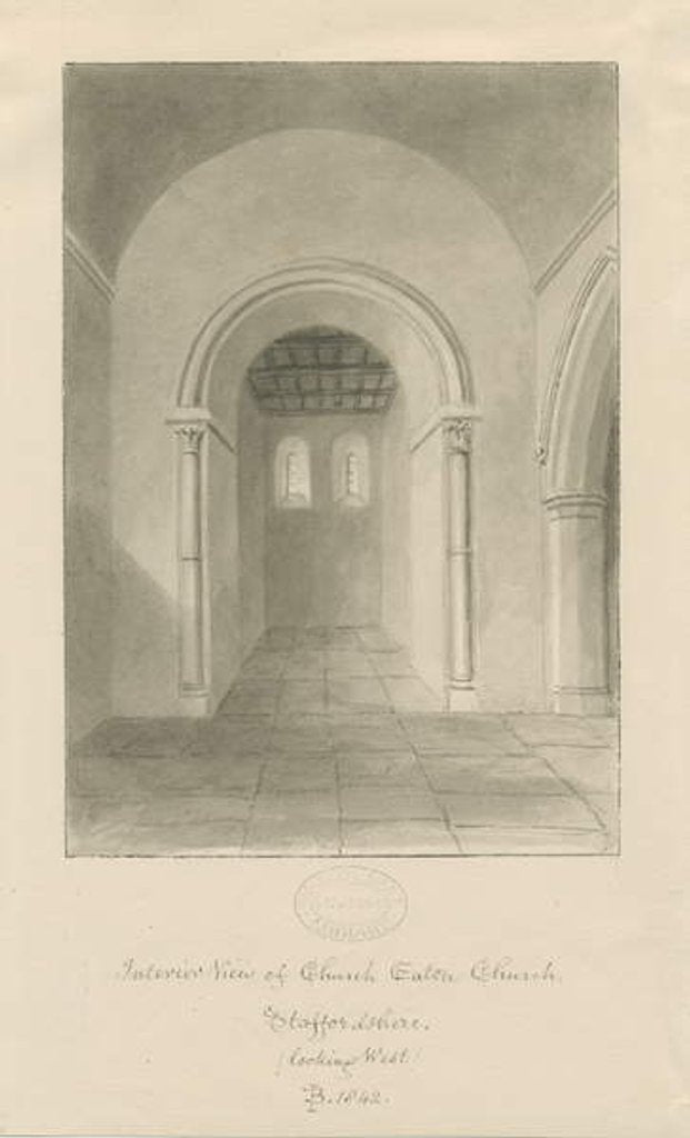 Detail of Interior of Church Eaton Church by John Buckler