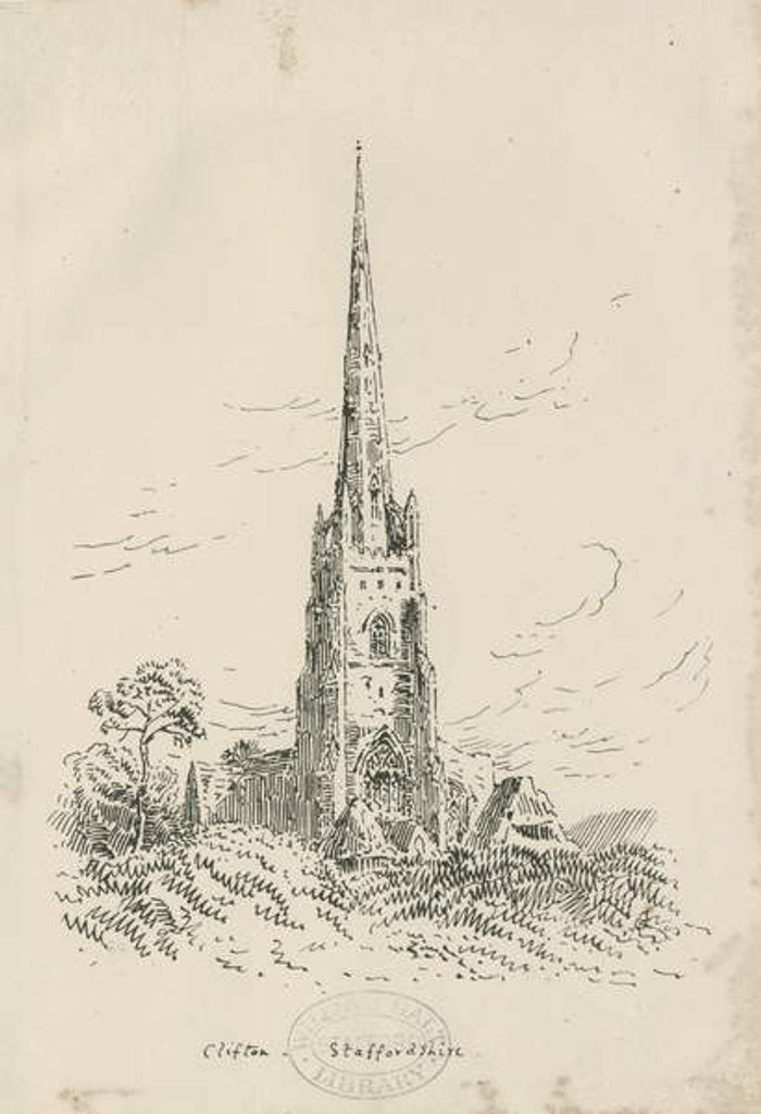 Detail of Clifton Campville Church by School English