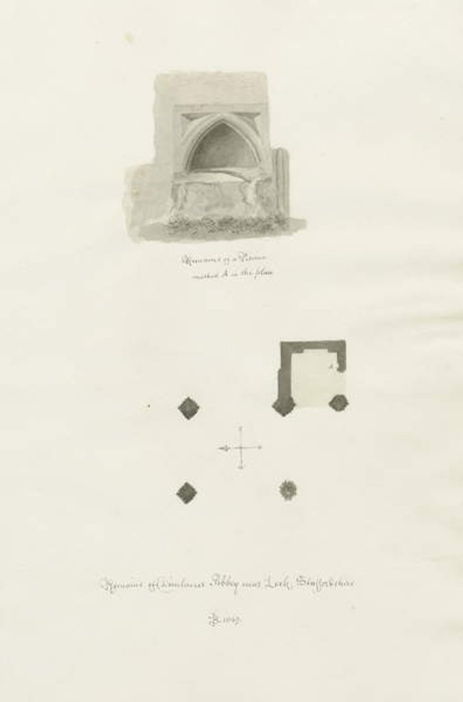 Detail of Dieulacres Abbey by John Chessell Buckler