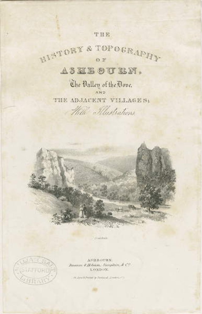 Detail of Dovedale - landscape: lithograph, nd [?19th cent] by School English