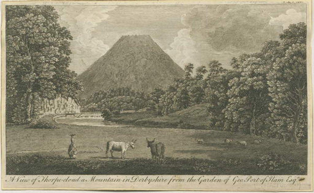 Detail of Dovedale - Thorpe Cloud: engraving, nd [c 1790] by Thomas of Derby Smith