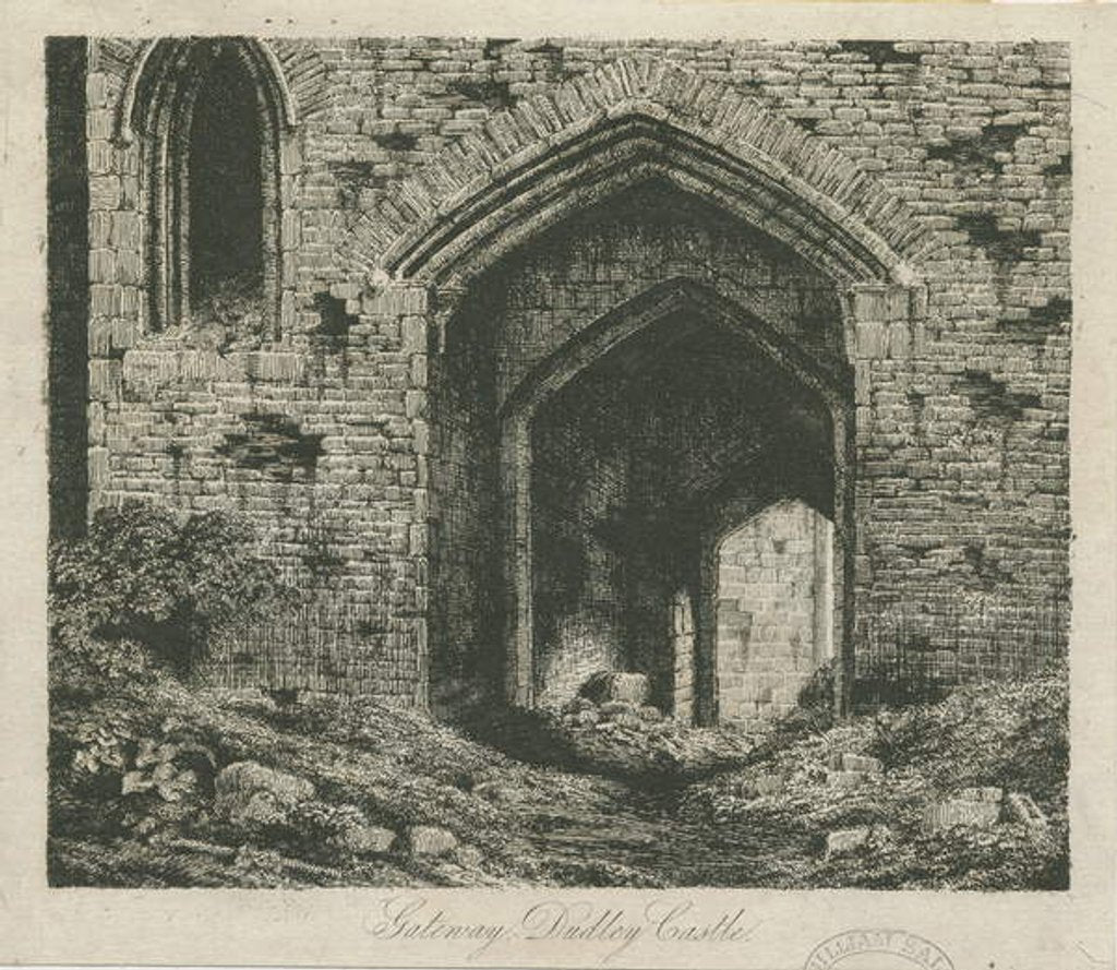 Detail of Dudley Castle - The Gatehouse: etching, nd [?19th cent] by School English