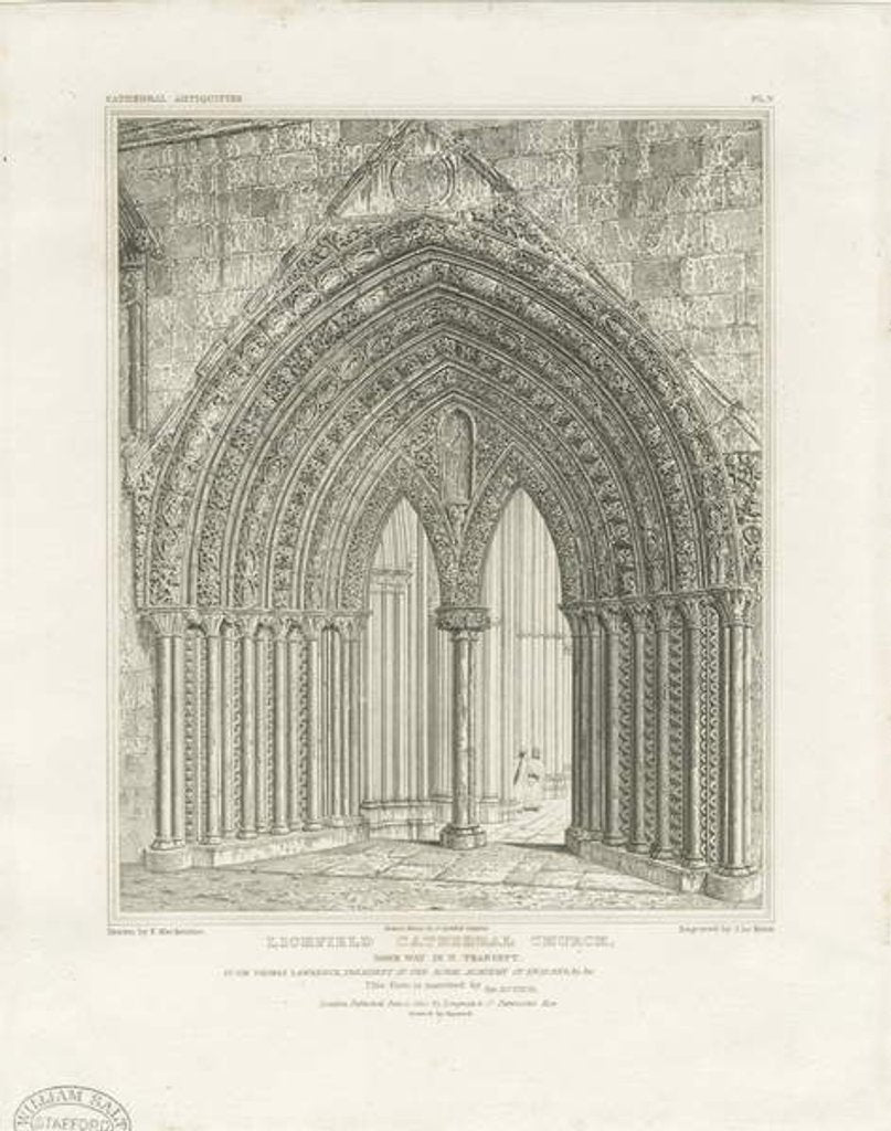 Detail of Lichfield Cathedral by John Britton