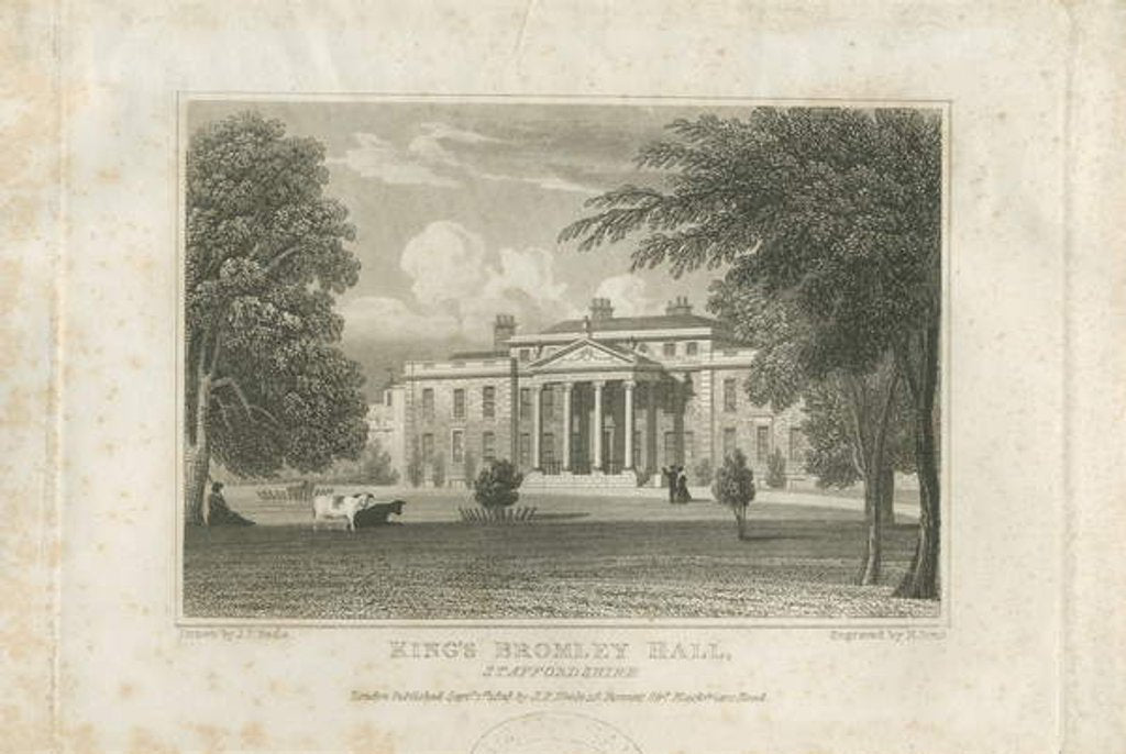 Detail of Kings Bromley Hall by J. P. Neale