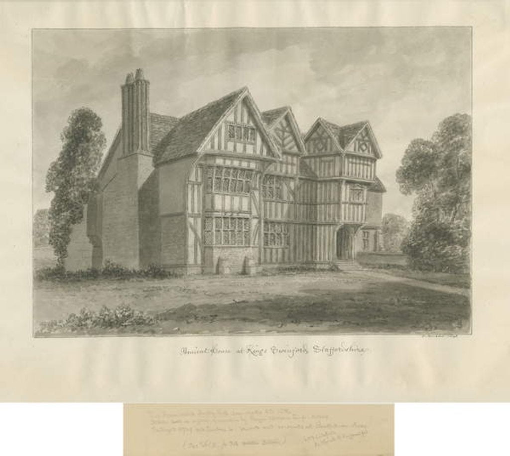 Detail of Kingswinford - Bradley Hall by John Buckler