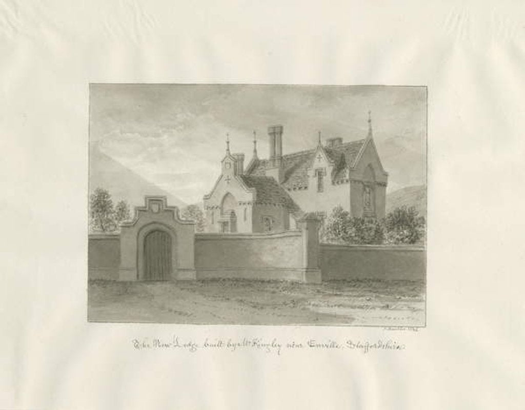 Detail of Enville - 'New Lodge' by John Buckler