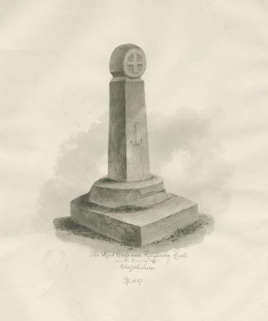 Detail of Biddulph - 'Red Cross' : sepia drawing, 1847 by John Buckler