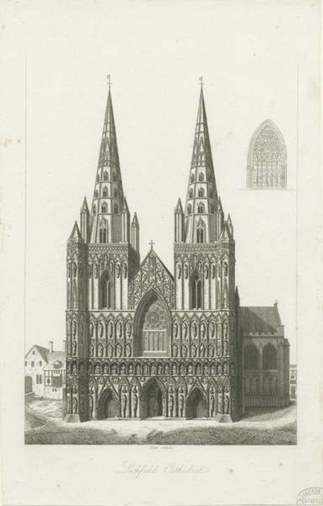 Detail of Lichfield Cathedral - West Front by John Byrne