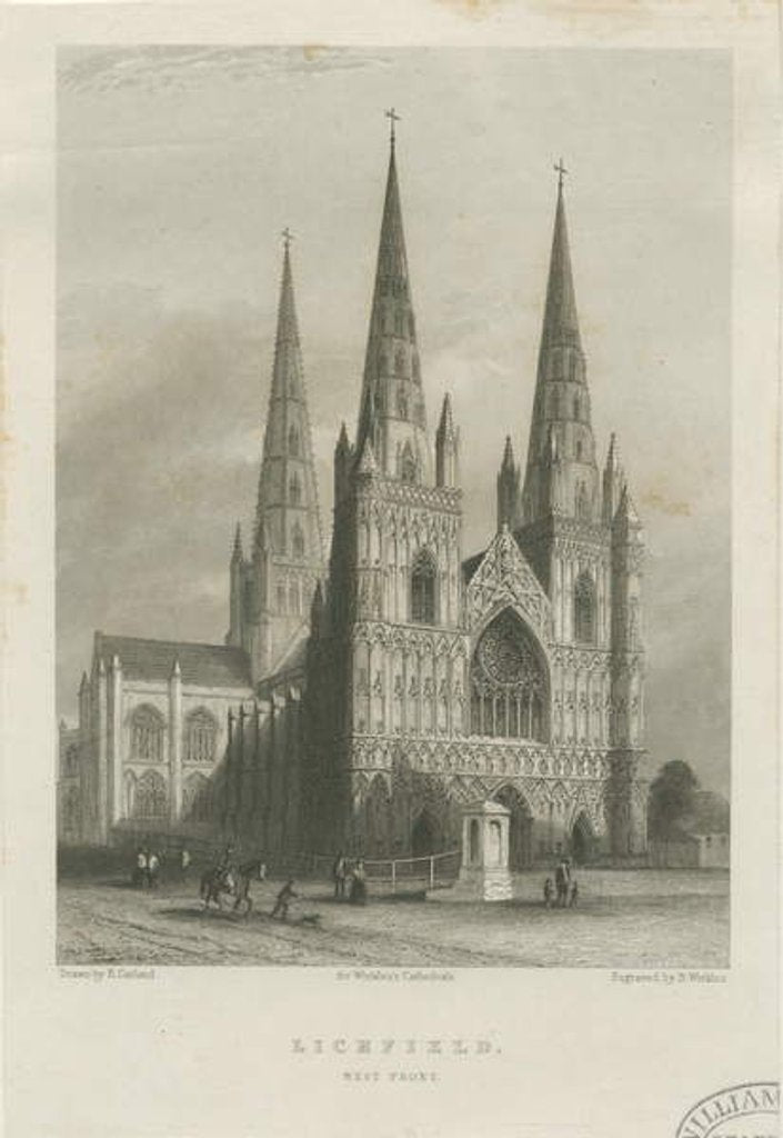 Detail of Lichfield Cathedral - West Front by Robert Garland