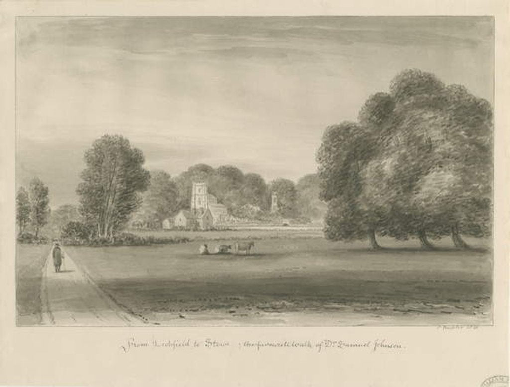 Detail of Lichfield - Stowe: sepia drawing, 1841 by John Buckler