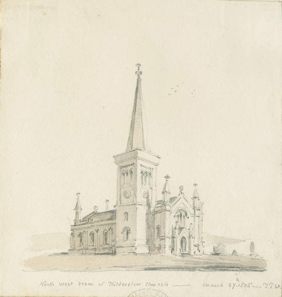 Detail of Hilderstone Church by Thomas Peploe Wood