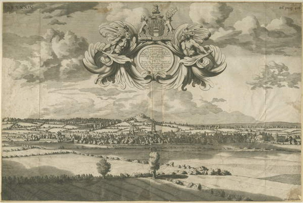 Detail of Stafford - East North East Prospect: engraving by Michael Burghers
