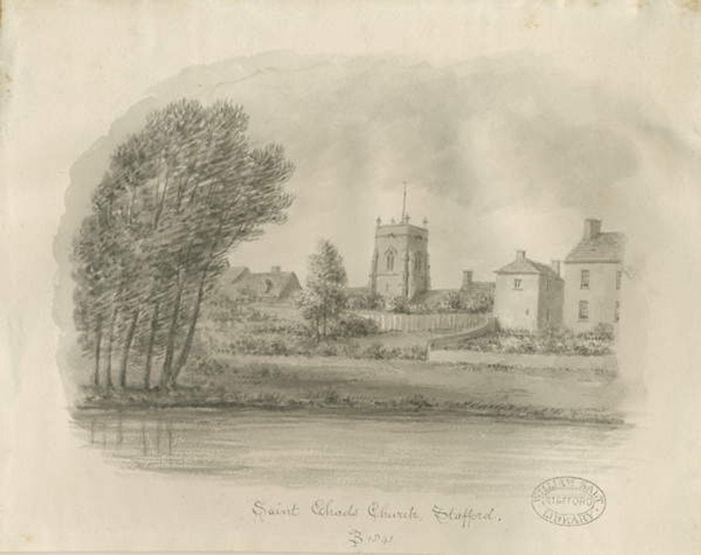 Detail of Stafford - St. Chad's Church by John Buckler