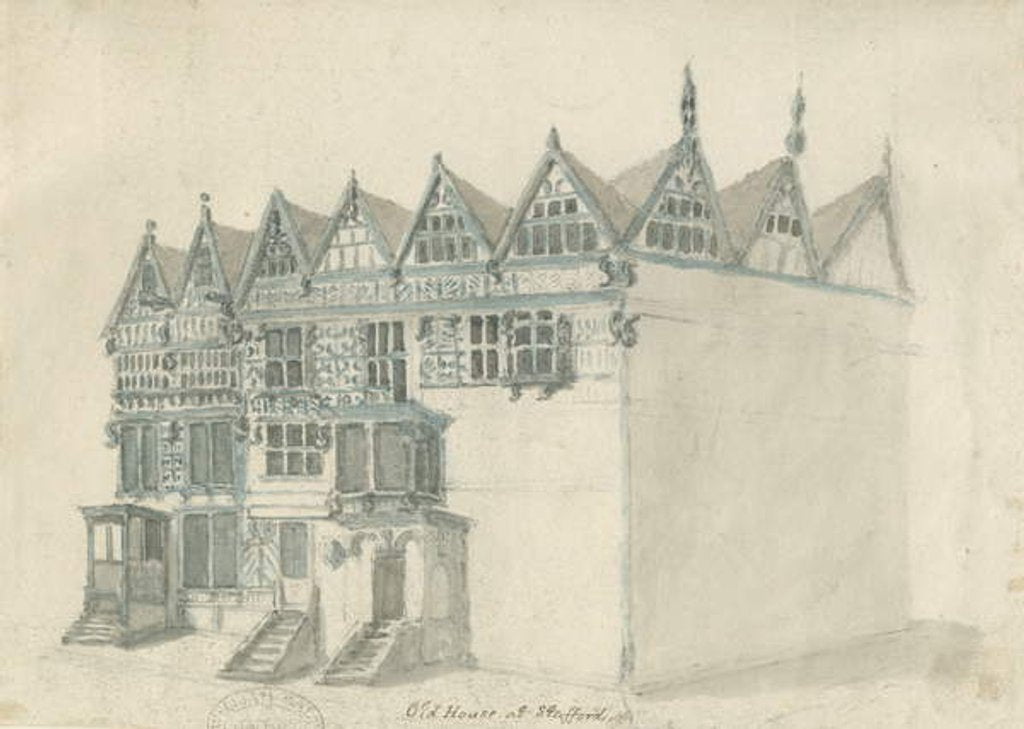 Detail of Stafford - Ancient 'High House' by Stebbing Shaw