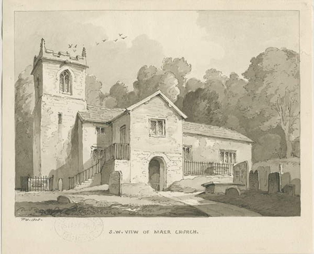 Detail of Maer Church by Thomas Peploe Wood