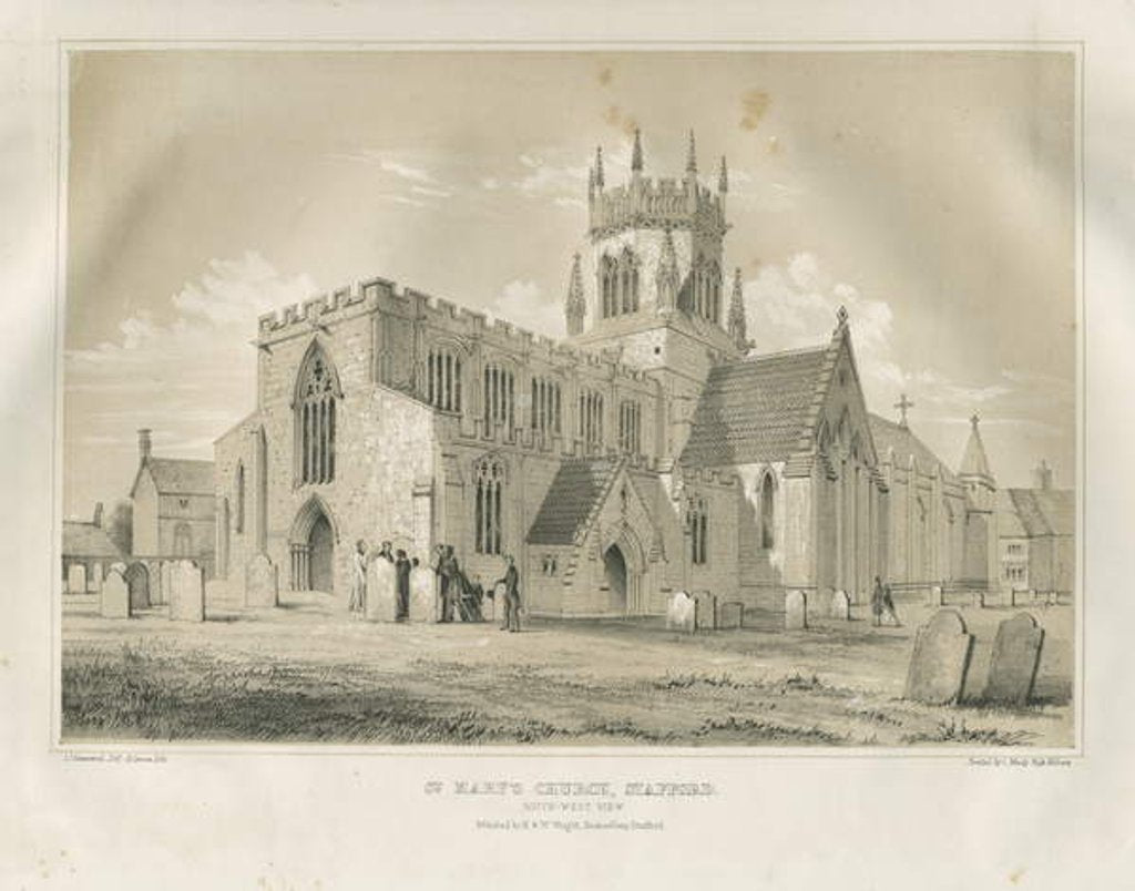 Detail of Stafford - St. Mary's Church by School English