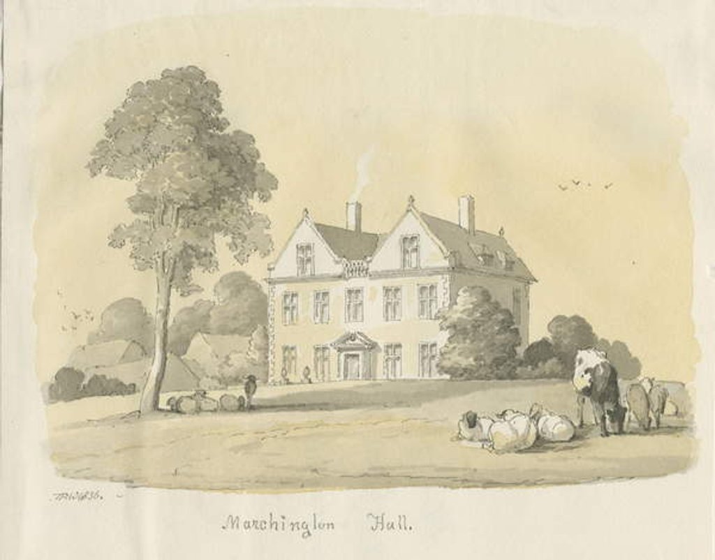 Detail of Marchington Hall by Thomas Peploe Wood