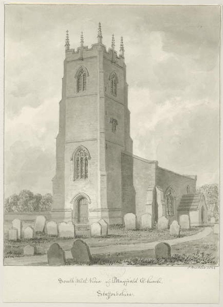 Detail of Mayfield Church by John Buckler