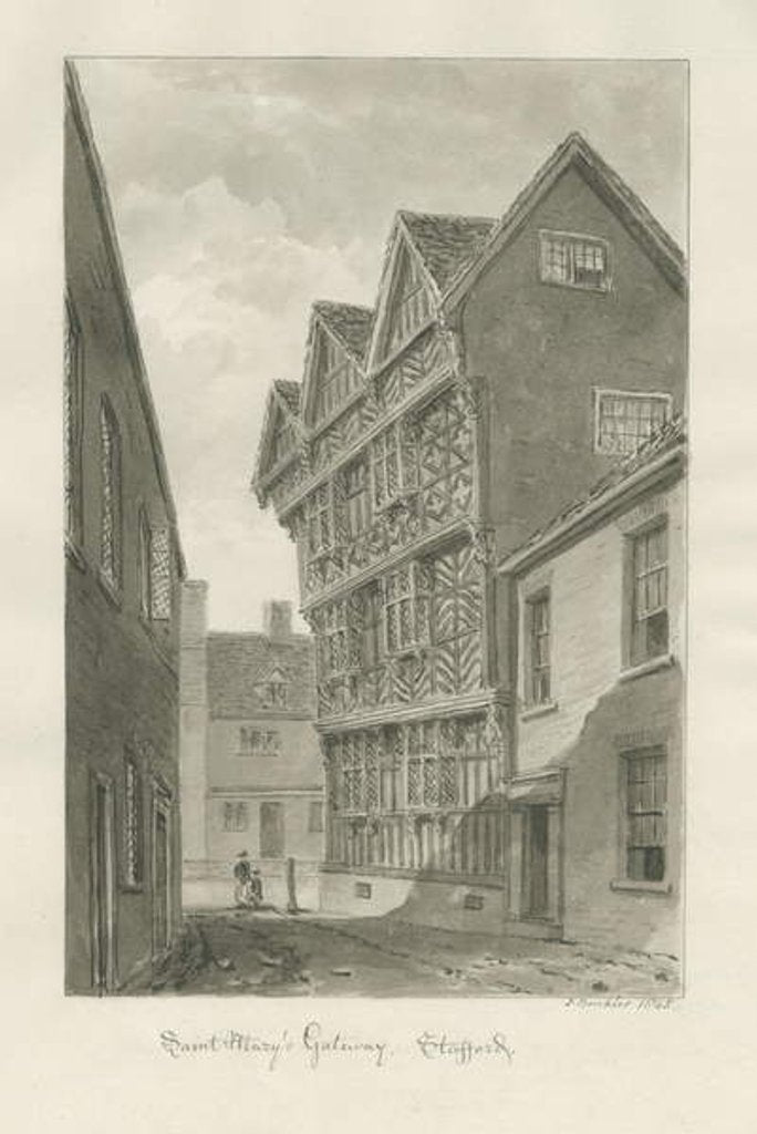 Detail of Stafford - St. Mary's Gateway by John Buckler