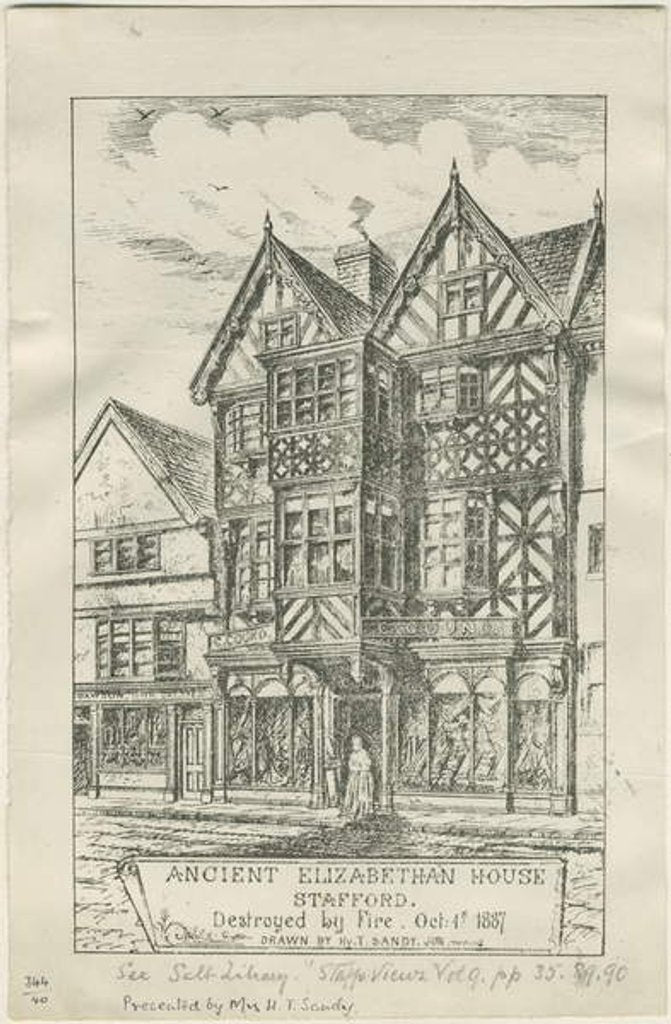 Detail of Stafford - Maid's Head Inn by School English