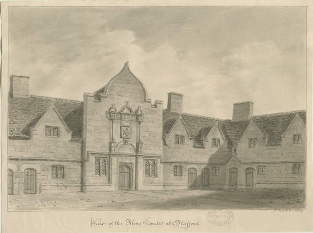 Detail of Stafford - Alms Houses by John Buckler