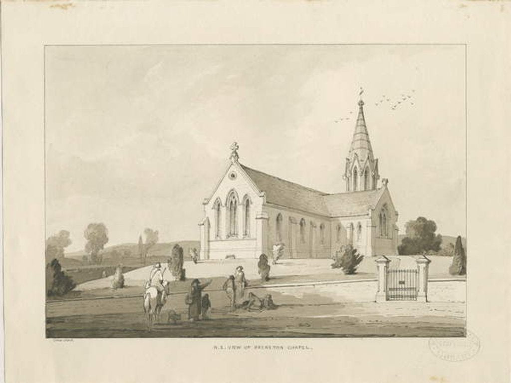 Detail of Brereton Chapel: [St. Michael''s Church, Brereton] wash drawing, 1838 by Thomas Peploe Wood