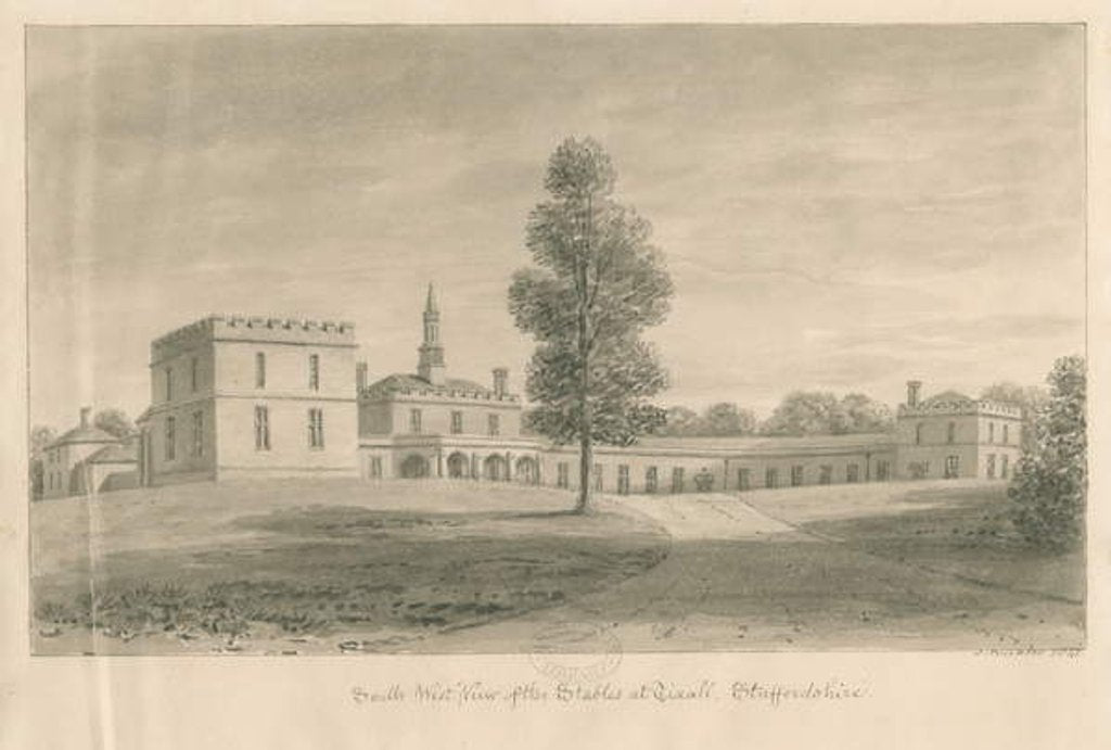 Detail of Tixall Hall - Stables, 1841 by John Buckler