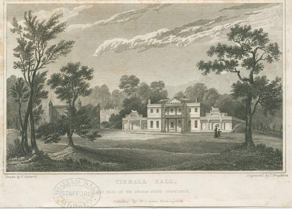 Detail of Tixall Hall by Frederick Calvert