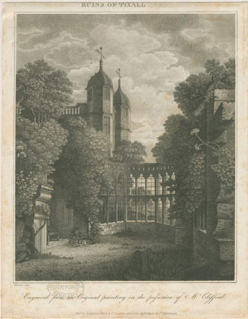 Detail of Tixall Hall by School English