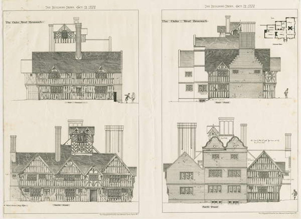 Detail of West Bromwich - 'The Oaks': Photolithograph, Aug 1876 by School English