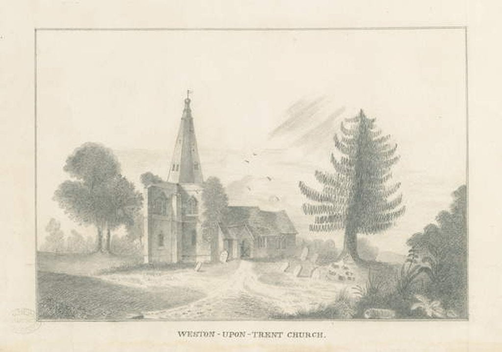 Detail of Weston-on-Trent Church by School English
