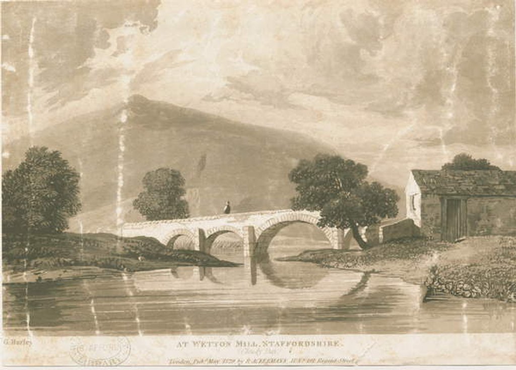 Detail of Wetton Mill: aquatint engraving, nd [c 1829] by School English