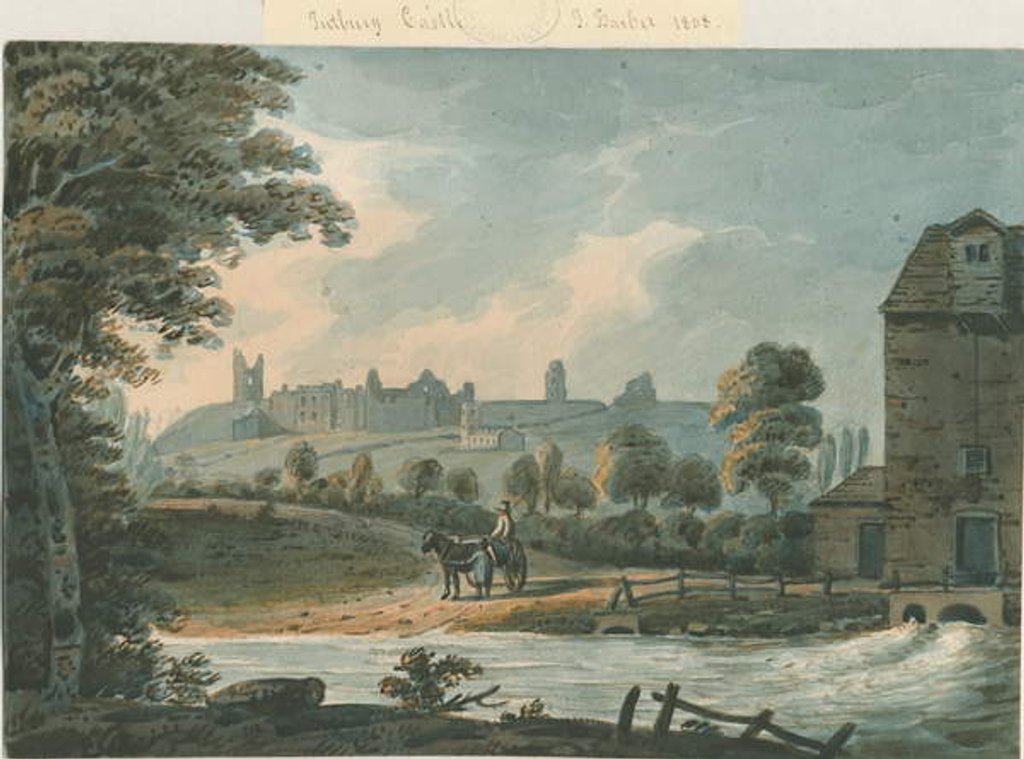 Detail of Tutbury Castle - South East View by School English