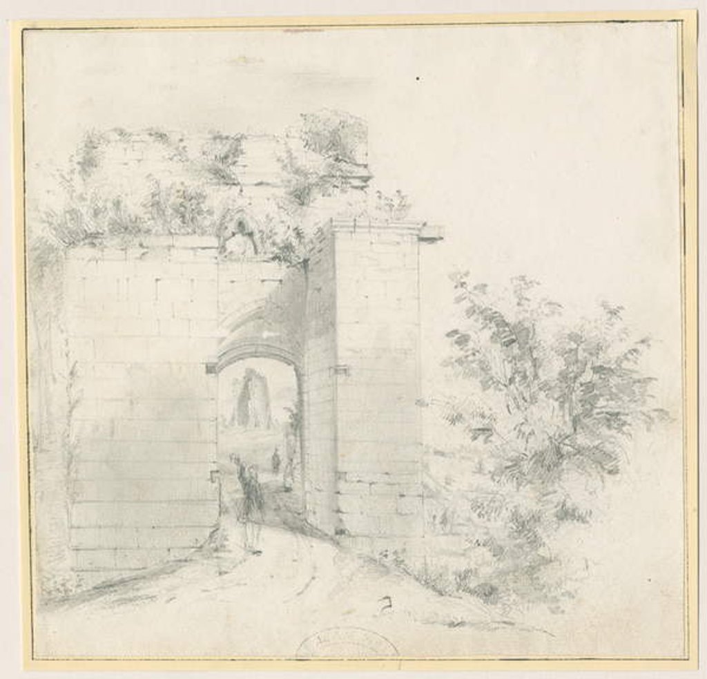 Detail of Tutbury Castle - Entrance Gateway by Thomas Peploe Wood