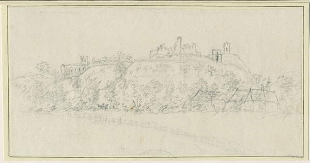 Detail of Tutbury Castle: pencil drawing, nd [1762-1802] by Stebbing Shaw