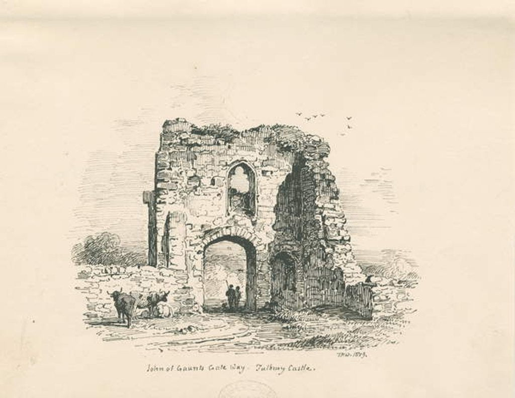 Detail of Tutbury Castle - John of Gaunt's Gateway by Thomas Peploe Wood