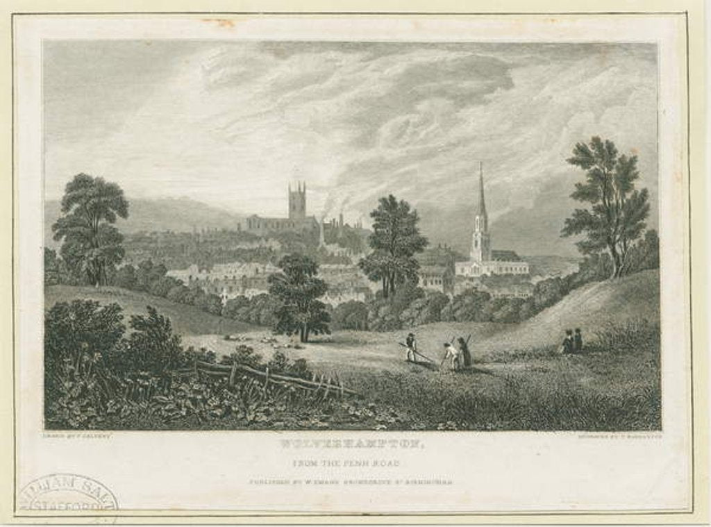 Detail of Wolverhampton - Distant view from the Penn Road by Frederick Calvert