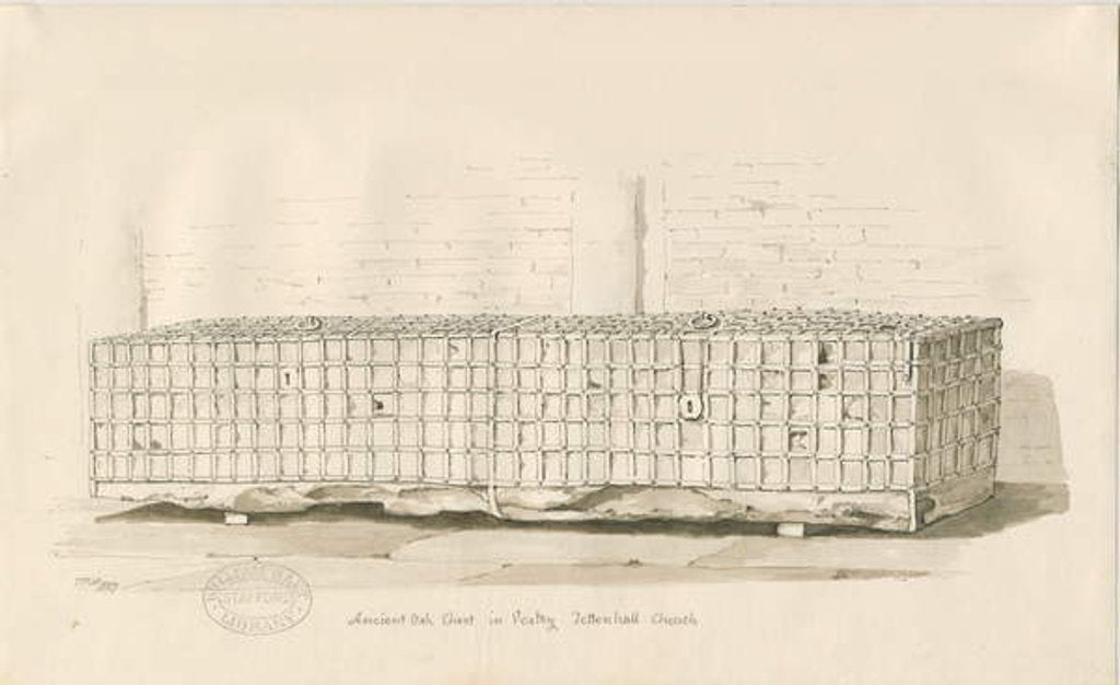 Detail of Tettenhall - Ancient Oak Chest by Thomas Peploe Wood