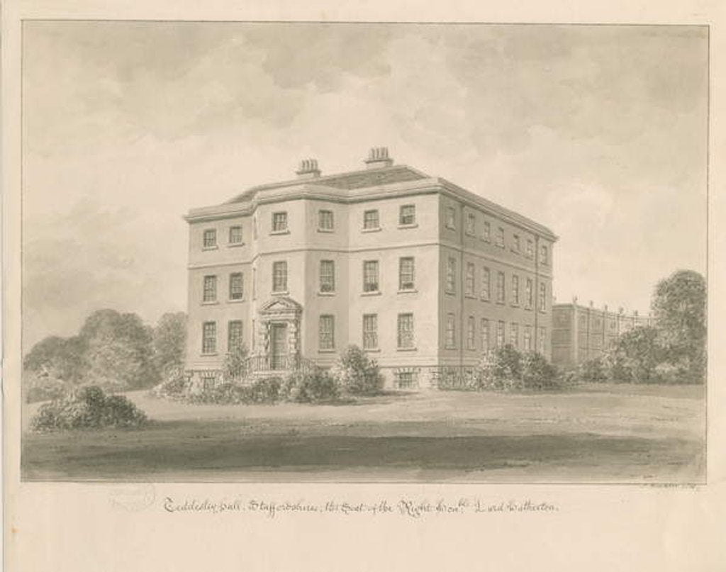 Detail of Teddesley Hall by John Buckler