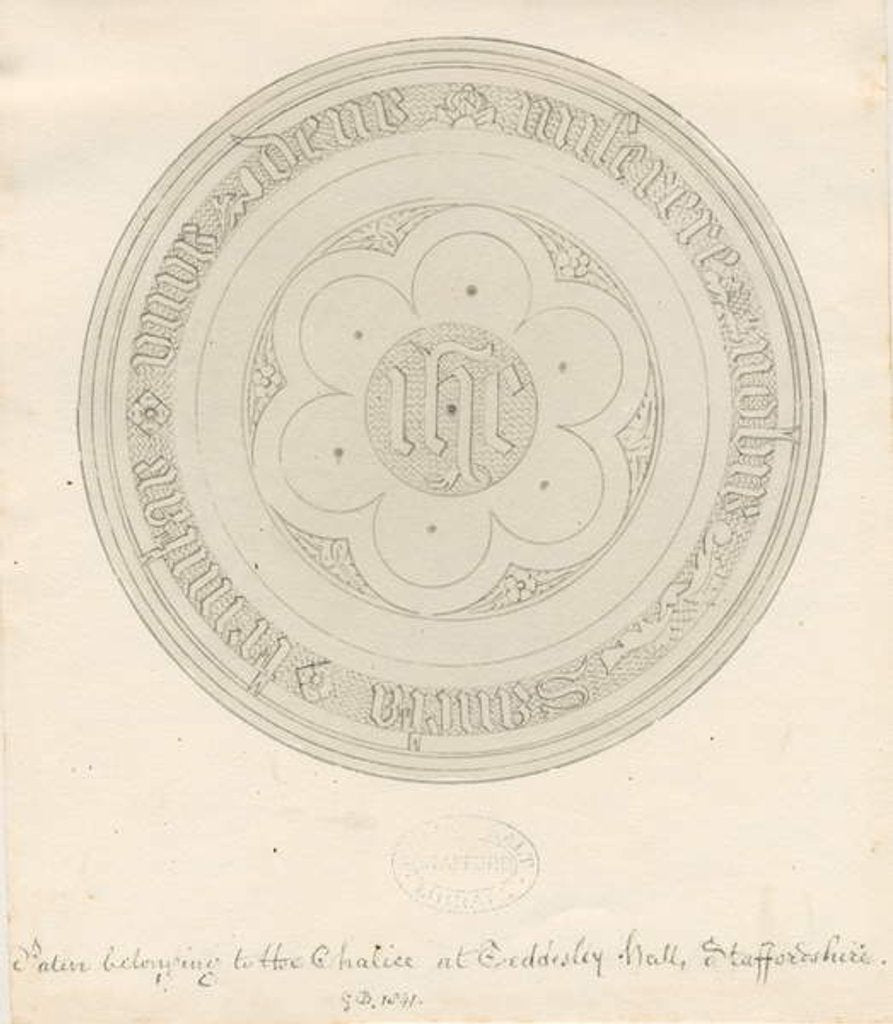 Detail of Teddesley Hall - Paten by George Buckler